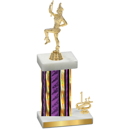 Accented Single Purple Glacier First Place Majorette Trophy