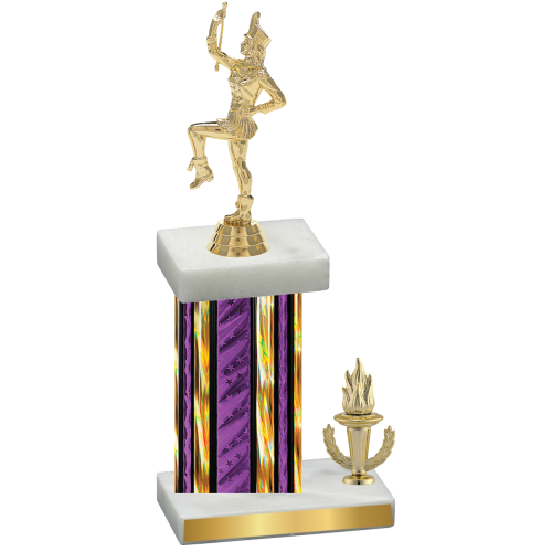 Accented Single Purple Glacier Victory Majorette Trophy