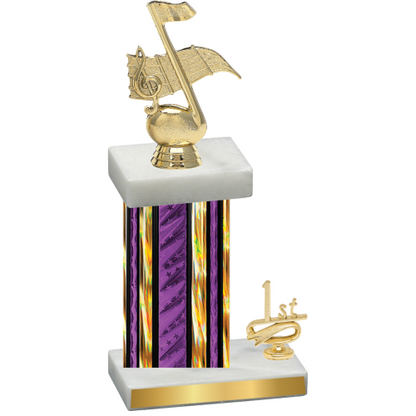 Accented Single Purple Glacier First Place Music Trophy