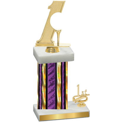 Accented Single Purple Glacier First Place Golf Trophy