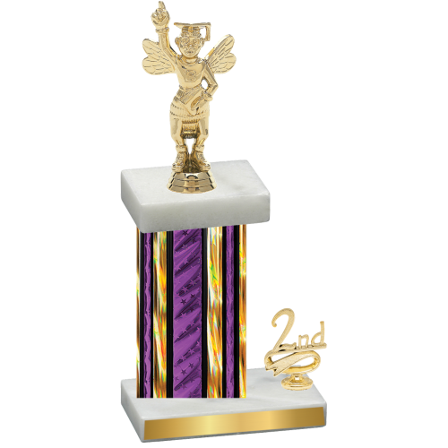Accented Single Purple Glacier Second Place Academics Trophy