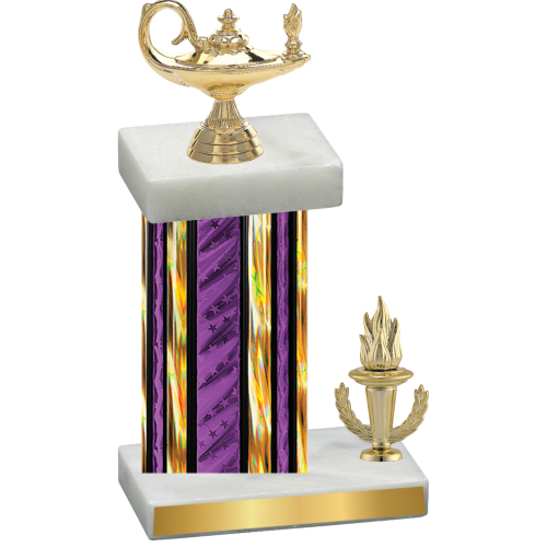 Accented Single Purple Glacier Victory Academics Trophy