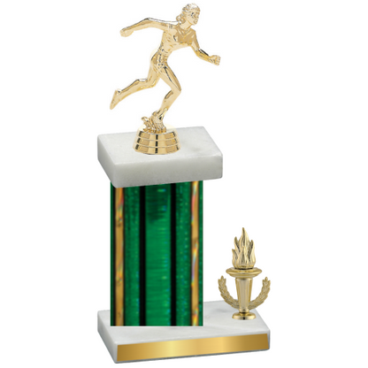 Accented Single Green Glacier Victory Running Trophy