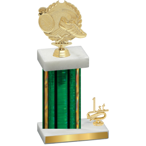 Accented Single Green Glacier First Place Running Trophy