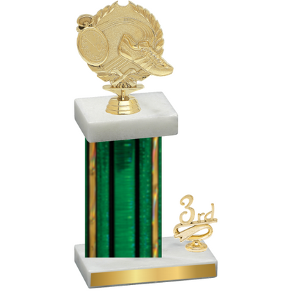 Accented Single Green Glacier Third Place Running Trophy