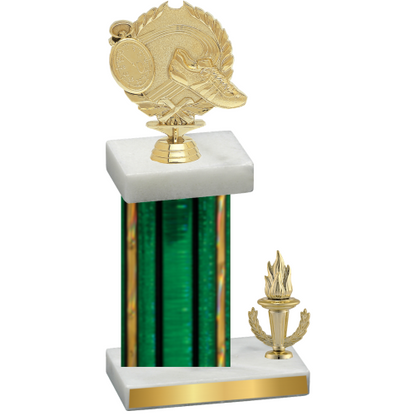 Accented Single Green Glacier Victory Running Trophy