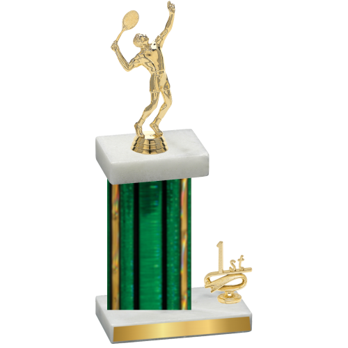 Accented Single Green Glacier First Place Tennis Trophy