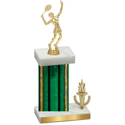 Accented Single Green Glacier Victory Tennis Trophy