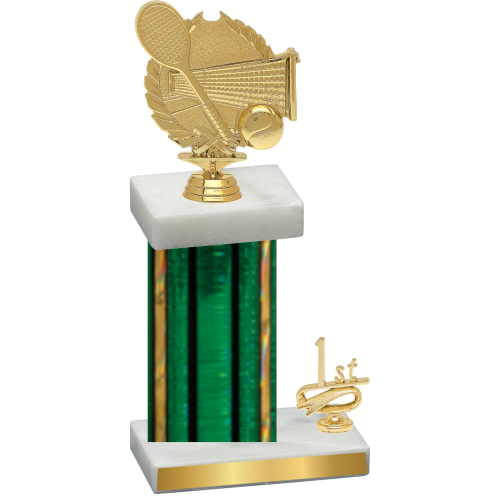 Accented Single Green Glacier First Place Tennis Trophy