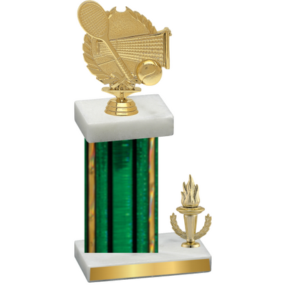 Accented Single Green Glacier Victory Tennis Trophy