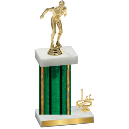 Accented Single Green Glacier First Place Swimming Trophy