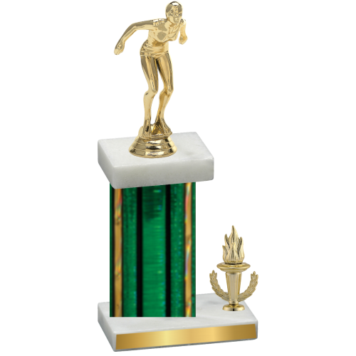 Accented Single Green Glacier Victory Tennis Trophy