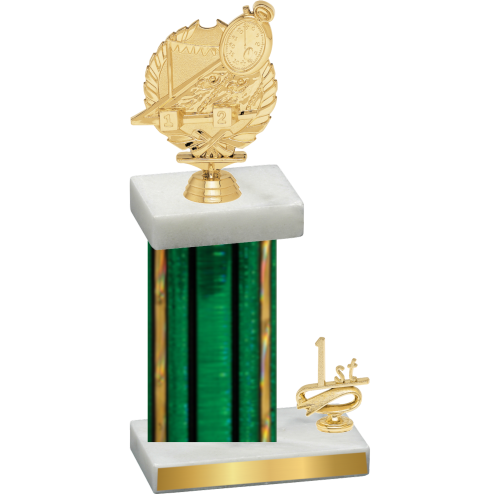 Accented Single Green Glacier First Place Swimming Trophy