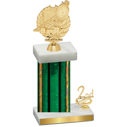 Accented Single Green Glacier Second Place Swimming Trophy