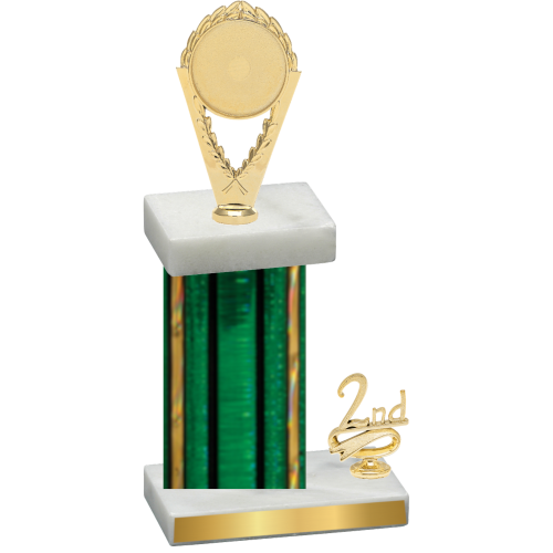 Accented Single Green Glacier Second Place Insert Trophy
