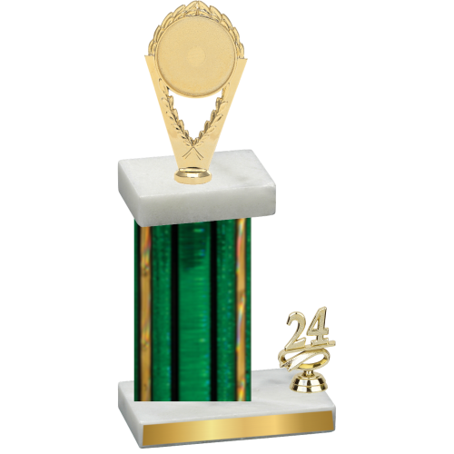 Accented Single Green Glacier Year Insert Trophy