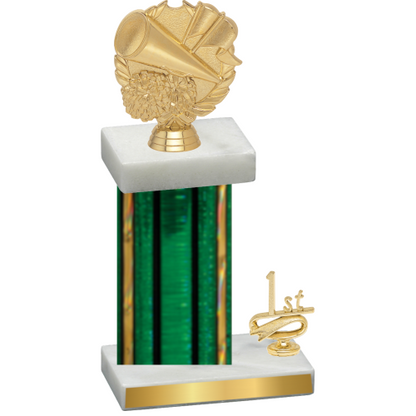 Accented Single Green Glacier First Place Cheerleading Trophy