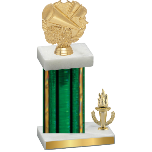 Accented Single Green Glacier Victory Cheerleading Trophy