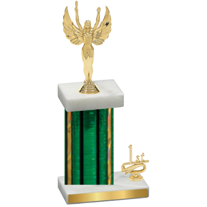 Accented Single Green Glacier First Place Victory Trophy