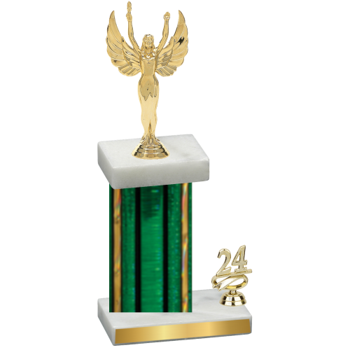 Accented Single Green Glacier Year Victory Trophy