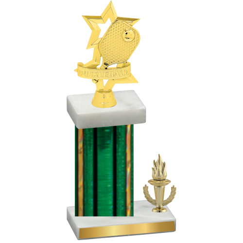 Accented Single Green Glacier Victory Pickleball Trophy