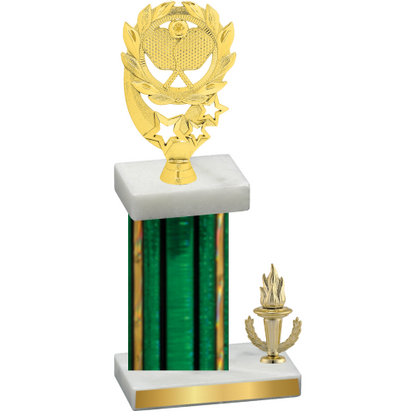 Accented Single Green Glacier Victory Pickleball Trophy