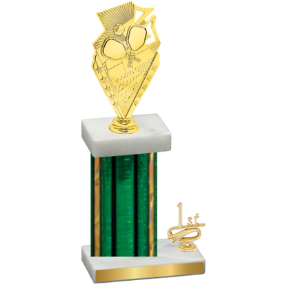 Accented Single Green Glacier First Place Pickleball Trophy