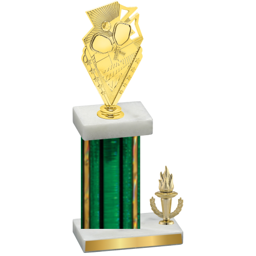 Accented Single Green Glacier Victory Pickleball Trophy