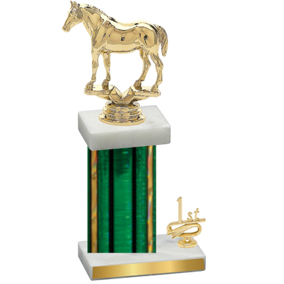 Accented Single Green Glacier First Place Horses Trophy