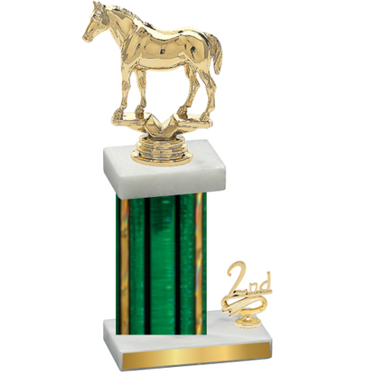 Accented Single Green Glacier Second Place Horses Trophy