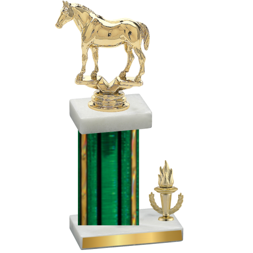 Accented Single Green Glacier Victory Horses Trophy