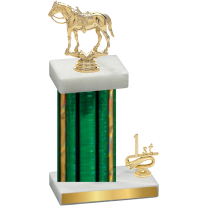 Accented Single Green Glacier First Place Horses Trophy