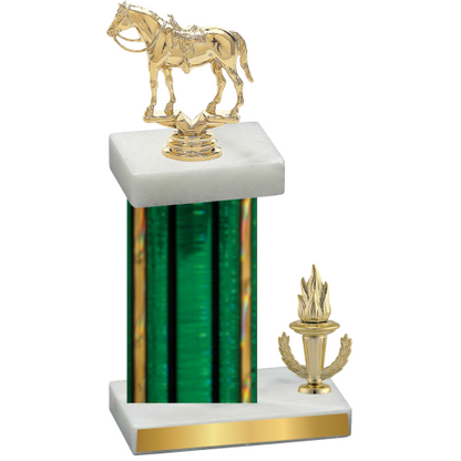 Accented Single Green Glacier Victory Horses Trophy