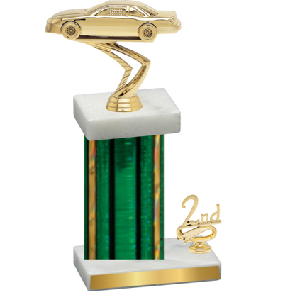 Accented Single Green Glacier Second Place Cars Trophy