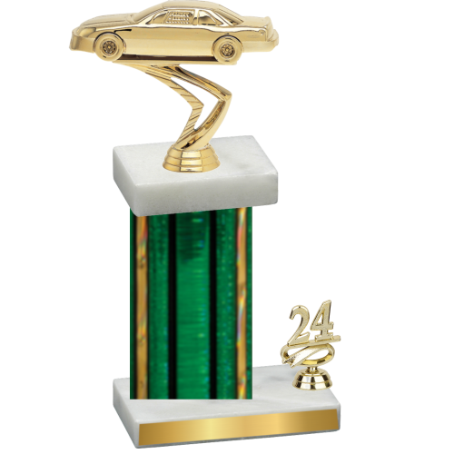 Accented Single Green Glacier Year Cars Trophy