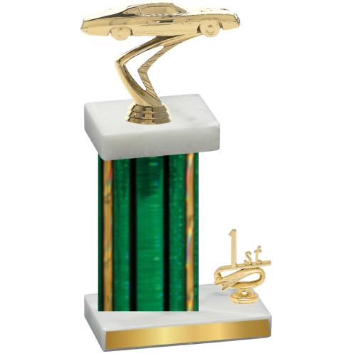 Accented Single Green Glacier First Place Cars Trophy