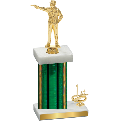 Accented Single Green Glacier First Place Shooter Trophy