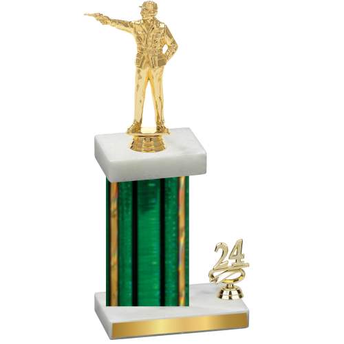 Accented Single Green Glacier Year Shooter Trophy