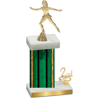 Accented Single Green Glacier Second Place Skater Trophy