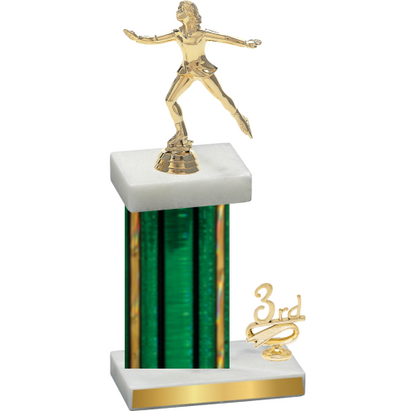 Accented Single Green Glacier Third Place Skater Trophy