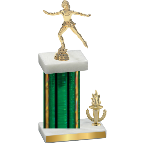 Accented Single Green Glacier Victory Skater Trophy