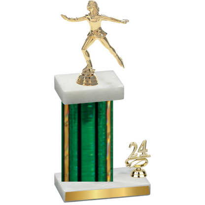 Accented Single Green Glacier Year Skater Trophy