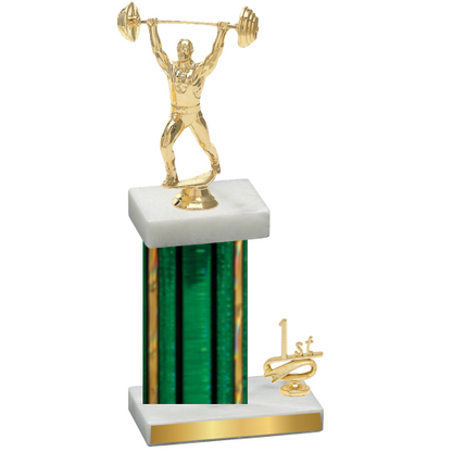 Accented Single Green Glacier First Place Weights Trophy