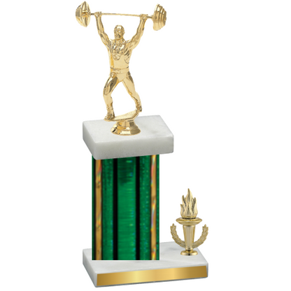 Accented Single Green Glacier Victory Weights Trophy