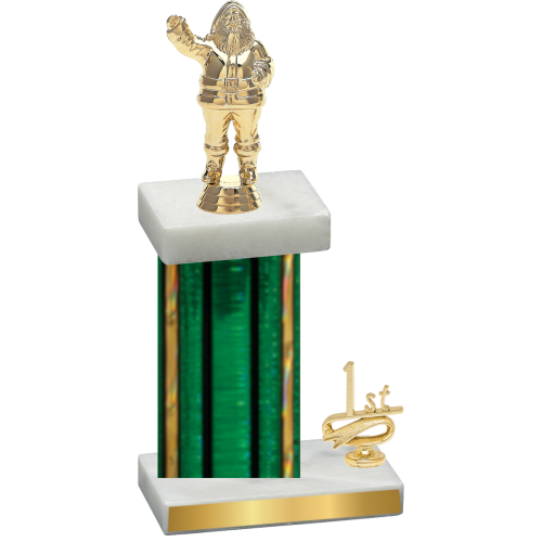 Accented Single Green Glacier First Place Holiday Trophy