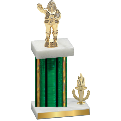 Accented Single Green Glacier Victory Holiday Trophy