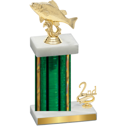 Accented Single Green Glacier Second Place Fishing Trophy