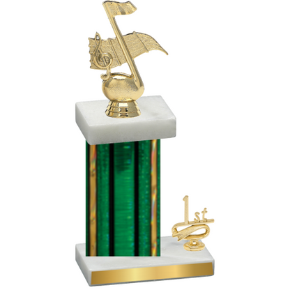 Accented Single Green Glacier First Place Music Trophy