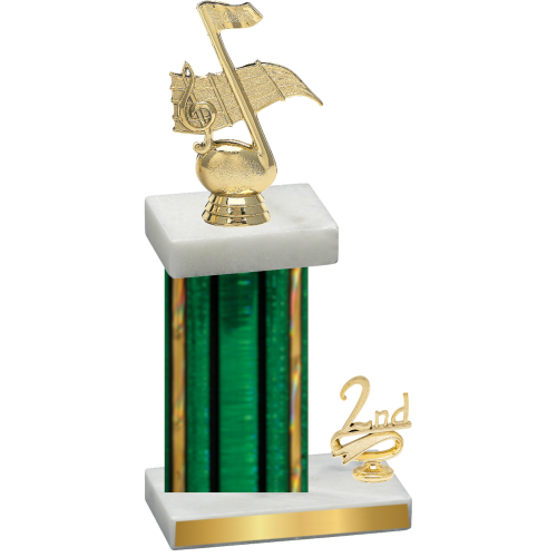 Accented Single Green Glacier Second Place Music Trophy