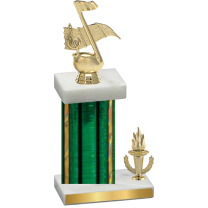 Accented Single Green Glacier Victory Music Trophy